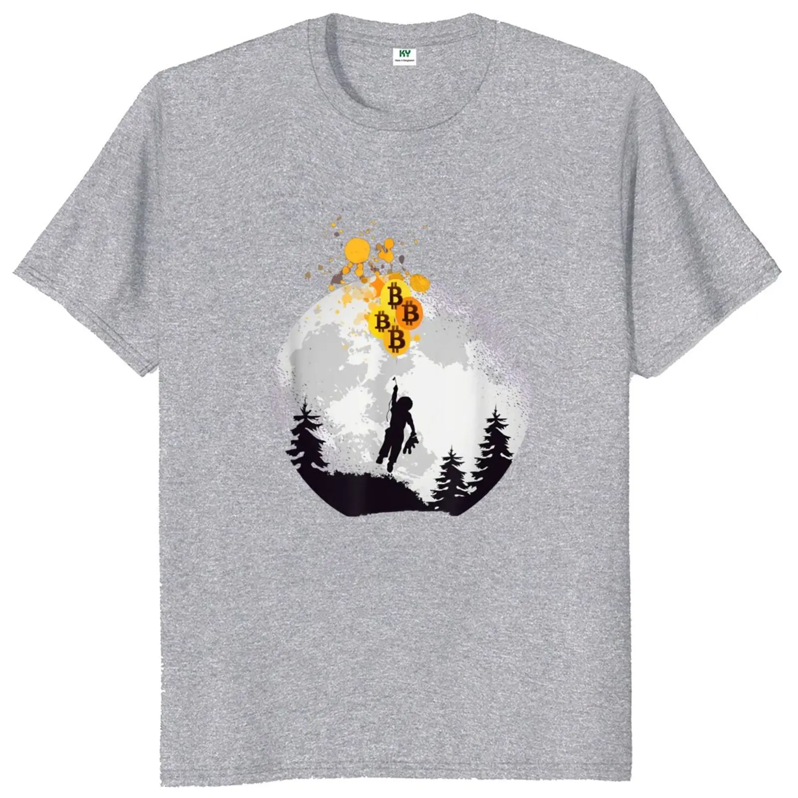 Adam Btc Balon Kripto Tshirt Bitcoin Cryptocurrency İçin Cypherpunks T-Shirt %100 % Pamuk AB Boyutu Homme Camiseta Görüntü 4