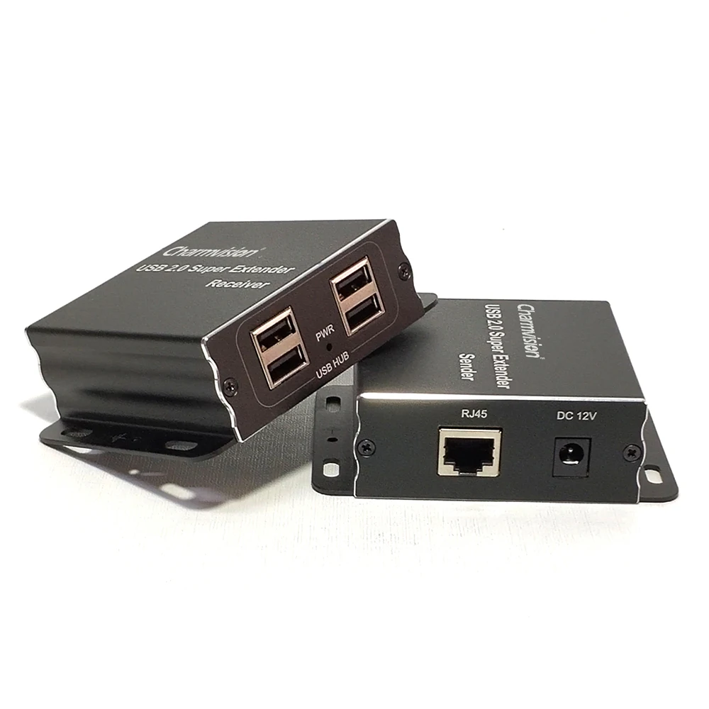 Charmvision EU204P 100m 60m USB2.0 Genişletici 480Mbps Yüksek Hızlı Protokol 4 USB A Bağlantı Noktası Aktif Tip Adaptör ile RJ45 UTP CAT6 Kablo Görüntü 3