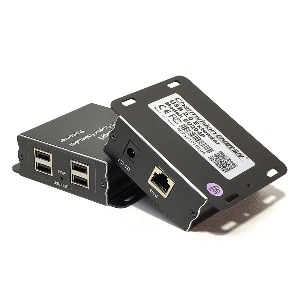 Charmvision EU204P 100m 60m USB2.0 Genişletici 480Mbps Yüksek Hızlı Protokol 4 USB A Bağlantı Noktası Aktif Tip Adaptör ile RJ45 UTP CAT6 Kablo Görüntü 5