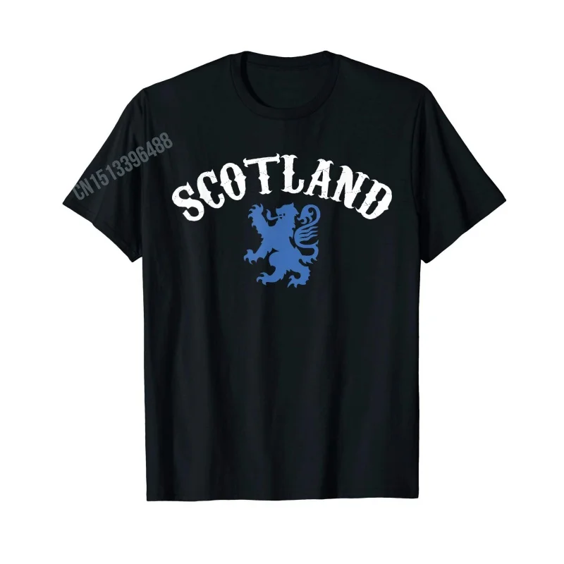 Erkek Kadın T Shirt Daha Fazla Tasarım İskoçya Aslan Yaygın İskoç T-Shirt %100 % Pamuk Tees Görüntü 3