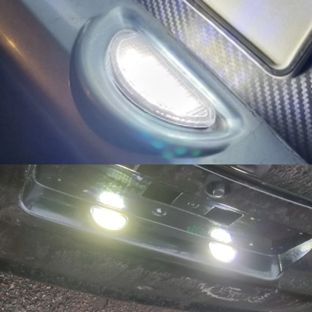 Toyota Aygo MK1 İçin 2 ADET 2005 2006 2007 2008 2009 2010 2011 2012 2013 2014 18 SMD LED araç lisans numarası plaka ışık lambası beyaz Görüntü 5