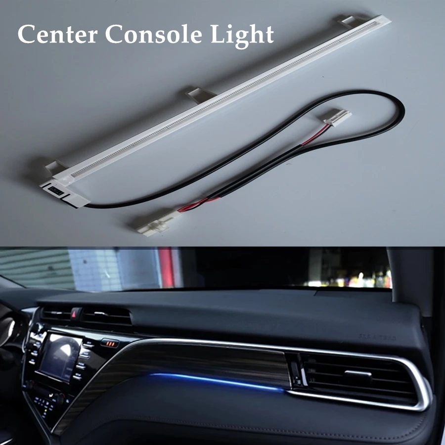 Toyota Camry 2018-2022 için ABS Araba Ortam Merkezi Konsol atmosfer ışığı İç Kapı Kase Kolu çerçeve ışık İç Dekoratif Görüntü 3