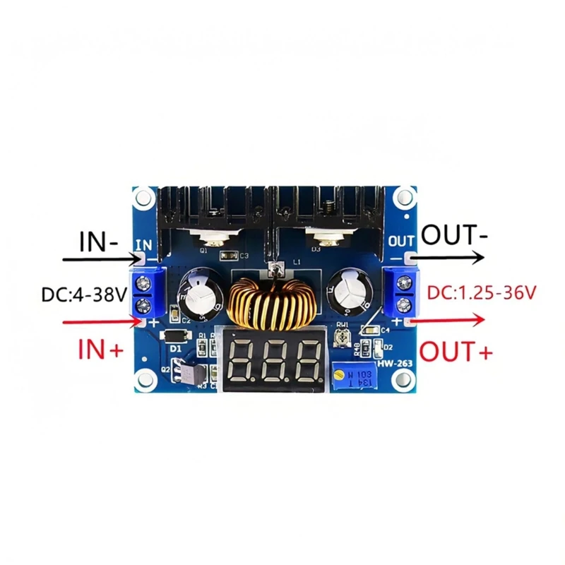 XH-M404 DC 4-40V 8A Voltaj regülatör modülü Dijital DC-DC Adım Aşağı Voltaj Regülatörü DC XL4016E1 dijital ekran Görüntü 1