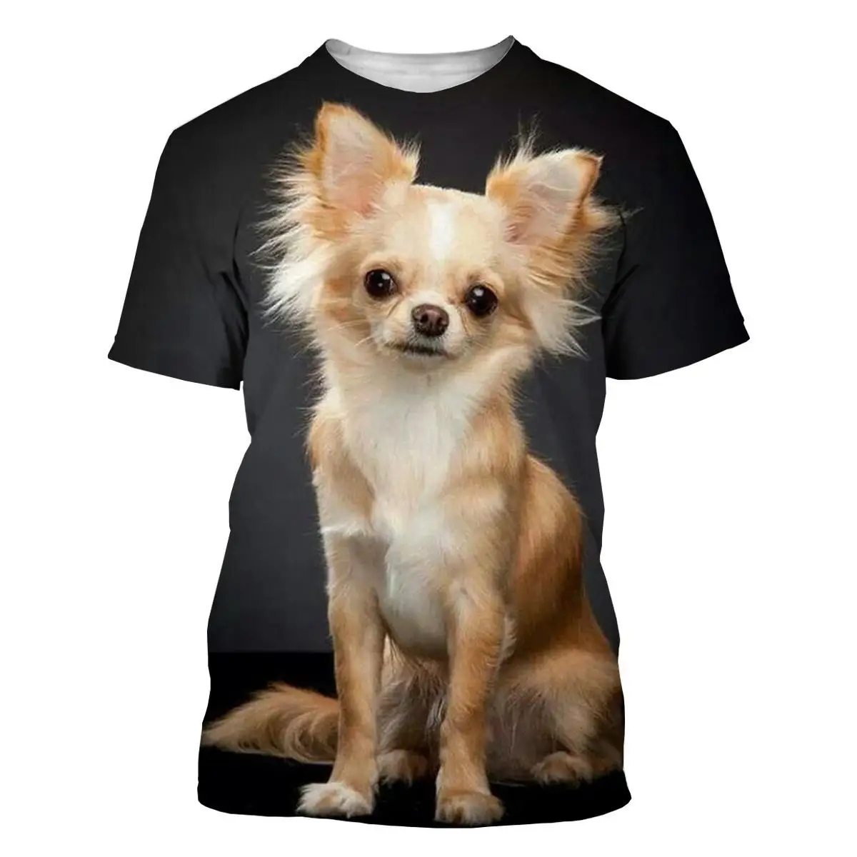Yeni Komik Sevimli Hayvanlar 3d Baskılı T Shirt Chihuahua Köpek Desen Erkekler Bayanlar Çocuklar Sokak Nefes Hafif Yaz Serin Spor Görüntü 1