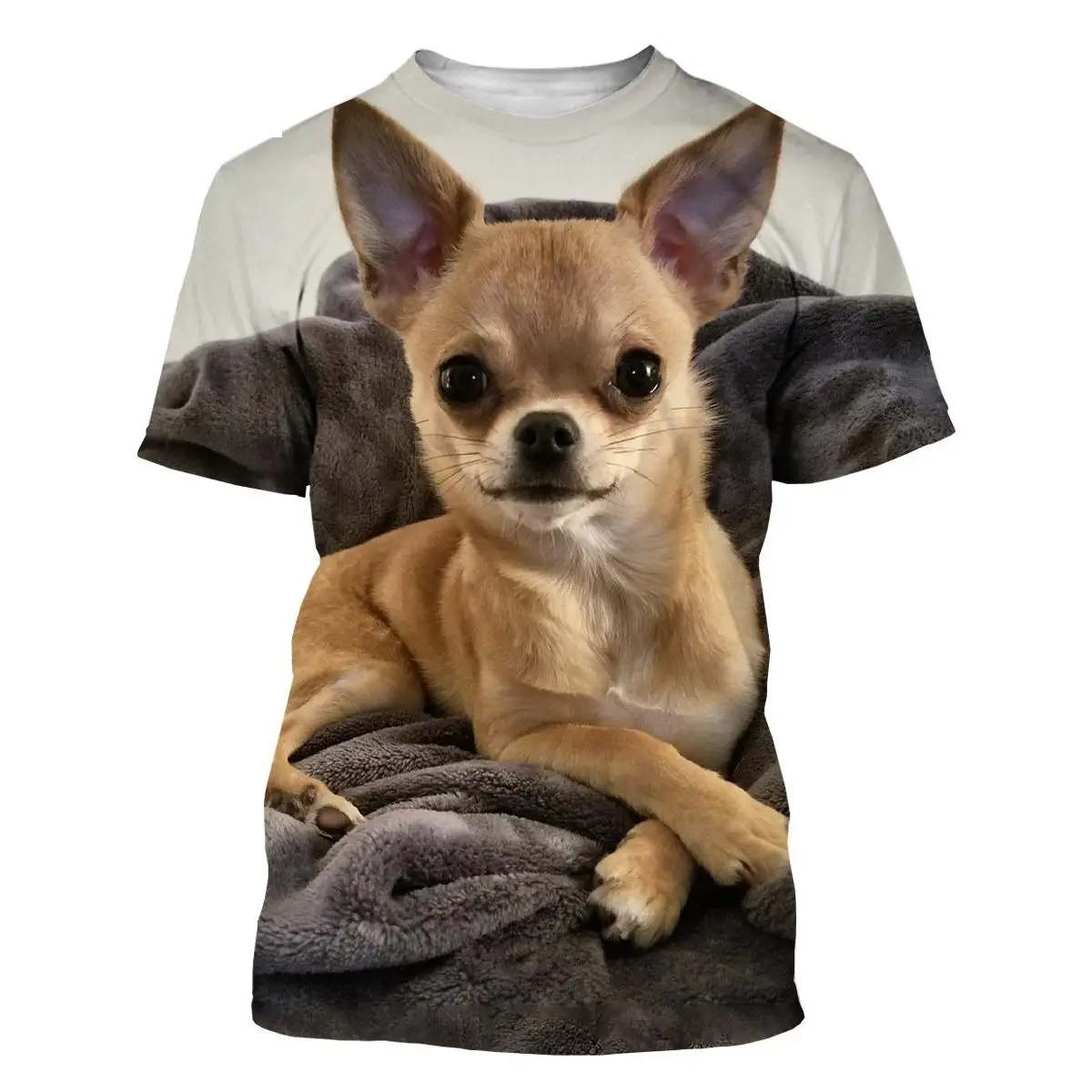 Yeni Komik Sevimli Hayvanlar 3d Baskılı T Shirt Chihuahua Köpek Desen Erkekler Bayanlar Çocuklar Sokak Nefes Hafif Yaz Serin Spor Görüntü 4