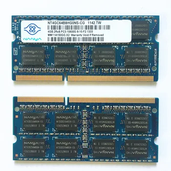 4gb 1333mhz DDR3 4GB.laptop bellek Nanya ddr3 koç 2Rx8.PC3-10600S-9-10-F2.1333 DDR3 4GB 1333 Laptop RAM 2