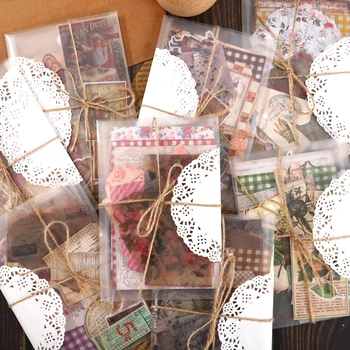 Journamm 29 adet / paket Büyük Boy Vintage Malzemeleri Kağıt Çıkartmalar Kiti Dekor Önemsiz Günlüğü Craft Kart DIY Scrapbooking Malzemeleri Paketi