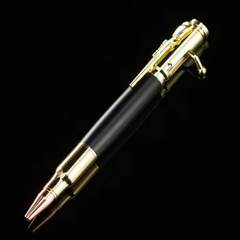2 ADET cıvata kalem nokta toptan yaratıcı metal taklit tabancası kalem basın makineli tüfek kalem yazdırılabilir logo çok fonksiyonlu tükenmez