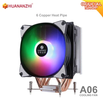 HUANANZHI A06 6 bakır ısı borusu LED CPU soğutucu soğutma fanı radyatör sessiz tek Fan soğutucu soğutucu