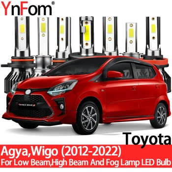 YnFom Toyota Özel Halojen LED far lambaları Kiti Agya, Wigo B10 2012-2022 Düşük İşın, Yüksek İşın, Sis Lambası, Araba Aksesuarları 1