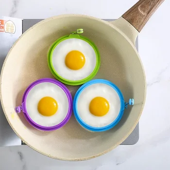 1 ADET Silikon Kızarmış Yumurta kızartma tavası Fırın Mutfak Gözleme Halka Omlet Kızarmış Yumurta Yuvarlak Şekillendirici Yumurta Kalıp Pişirme Kahvaltı 2