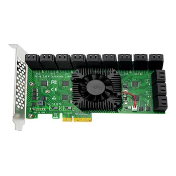 Chi bir Madencilik Yükseltici PCIe 24 Port SATA 3.0 6 Gbps SSD Adaptörü Pcı-E PCI Express x4 Denetleyici Genişletme Kartı Destekler x4 x8 x16 2