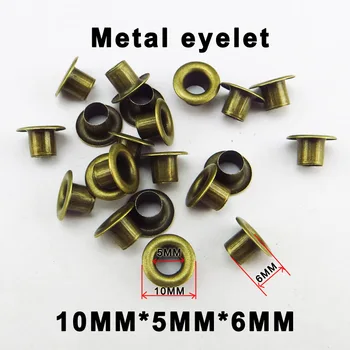 100 ADET Metal Bronz Cilt DELİĞİ 5MM Düğme Dikiş Giysi Aksesuarı Düğmeleri Çanta Halkalar ME-9992 1