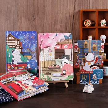 Kawaii Kedi Japon Tarzı Notebook Günlük Günlük Albüm Planlayıcısı Bronzing Ofis Okulu Kırtasiye Malzemeleri Not Defteri Sketchbook 