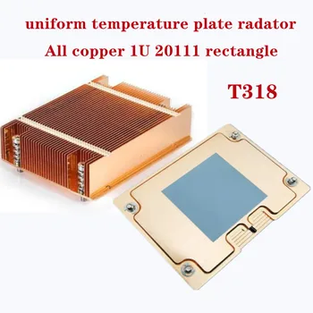 Intel LGA 2011 için 2066X79 Dikdörtgen Dar İş İstasyonu Endüstriyel Soğutma T318 1U Sunucu CPU Soğutucu Radyatör Bakır Soğutucu 2