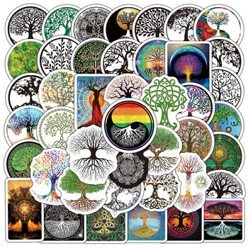 10/50 adet Sevimli Mucize Hayat Ağacı Çıkartmalar Dini İnanç Totem Graffiti Sticker Günlüğü Günlüğü Scrapbooking Dizüstü Bavul 1