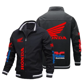 2022 İlkbahar Sonbahar Yeni Honda Kanat HRC Baskı Erkek Ceket Rahat Kadın Rüzgarlık Motosiklet Ceket Honda Erkek Giyim yarış kıyafeti 1