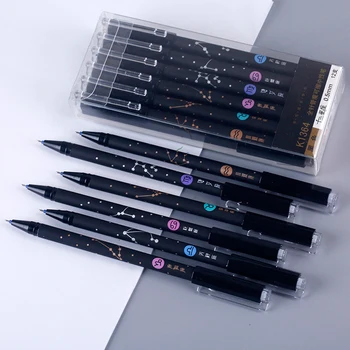 4 Adet Silinebilir Jel Kalem Mavi Siyah mürekkep 0.5 mm Yıkanabilir Kolu Kawaii Kalemler Dolum Çubuklar Okul kalem Yazma Araçları Sevimli Kırtasiye