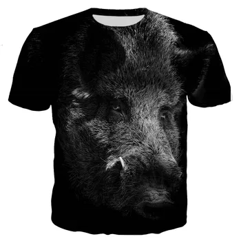 Vahşi Bir Domuzu 2022 Erkek/kadın Yeni Moda Serin 3D Basılı tişört Rahat Tarzı T Gömlek Streetwear Üstleri Dropshipping