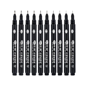 Sıpa 8 Adet Siyah İnce Liner Kalemler Mini Astar Fineliner Çizim Kalemleri Sanatçı Çizim Teknik Çizim Ofis Belgeleri 1