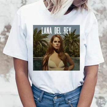 lana del rey baskılı tişört kore Kadın kadın Komik Karikatür baskılı tişört Harajuku giyim Ullzang Üst Tee elbise Tshirt 1