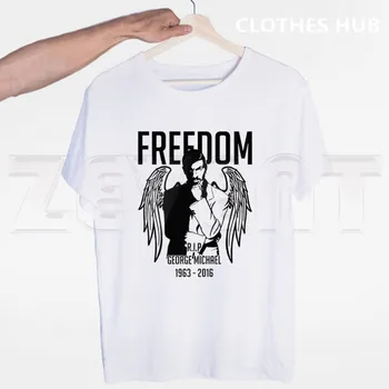 Hipster George Michael Seçin Hayat kısa kollu t-shirt O-Boyun Tshirt Erkekler Ve Kadınlar İçin 2
