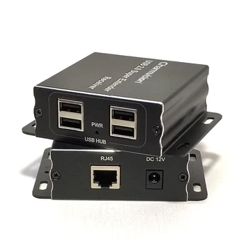 Charmvision EU204P 100m 60m USB2.0 Genişletici 480Mbps Yüksek Hızlı Protokol 4 USB A Bağlantı Noktası Aktif Tip Adaptör ile RJ45 UTP CAT6 Kablo
