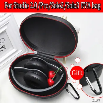 Taşınabilir Sert EVA Kulaklık Kılıfı Dre Tarafından Beats Studio 2.0 / Pro / Solo2 / Solo3 kablosuz kulaklık Kutusu Darbeye Dayanıklı Su Geçirmez çanta 1