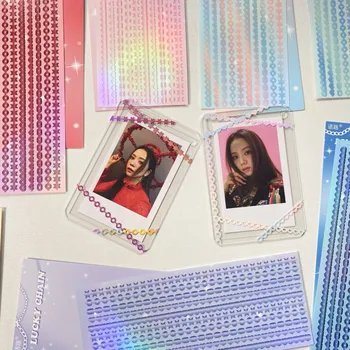 Kpop Lazer Zincirleri Dekoratif Sticker Photocards Dıy Yapışkanlı Malzeme Dizüstü Gündem Kartpostallar Gookca Kawaii Kırtasiye 1