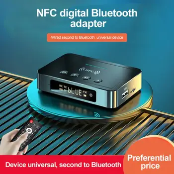 Sıcak Bluetooth 5.0 Alıcı Verici FM Stereo AUX 3.5 mm Jack RCA Optik Handsfree Çağrı NFC Kablosuz BT Ses Adaptörü TV 1
