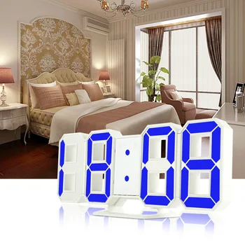 Orijinal 3D LED Masa Saati Modern duvar saati Dijital Saatler 12/24 Saat Ekran Saat Mekanizması Alarm Erteleme masa çalar saati 1