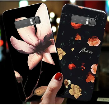 Samsung S9 artı Durumda 3D Çiçek Kabartma Yumuşak Silikon Telefon arka kapak Kılıfları Samsung Galaxy S8 S7 S6 Kenar S 7 S7Edge S 9 8 2