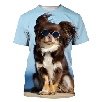 Yeni Komik Sevimli Hayvanlar 3d Baskılı T Shirt Chihuahua Köpek Desen Erkekler Bayanlar Çocuklar Sokak Nefes Hafif Yaz Serin Spor 1