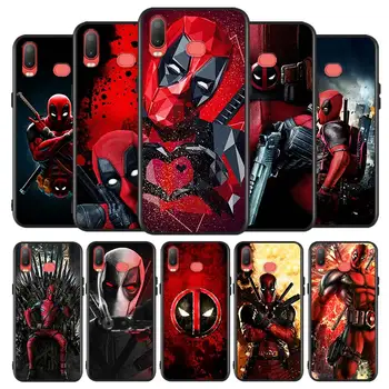 Deadpool Kahraman Marvel Samsung Galaxy A9 A8 Yıldız A750 A7 A6 A5 A3 Artı 2018 2017 2016 Siyah telefon kılıfı Yumuşak Kapak 1